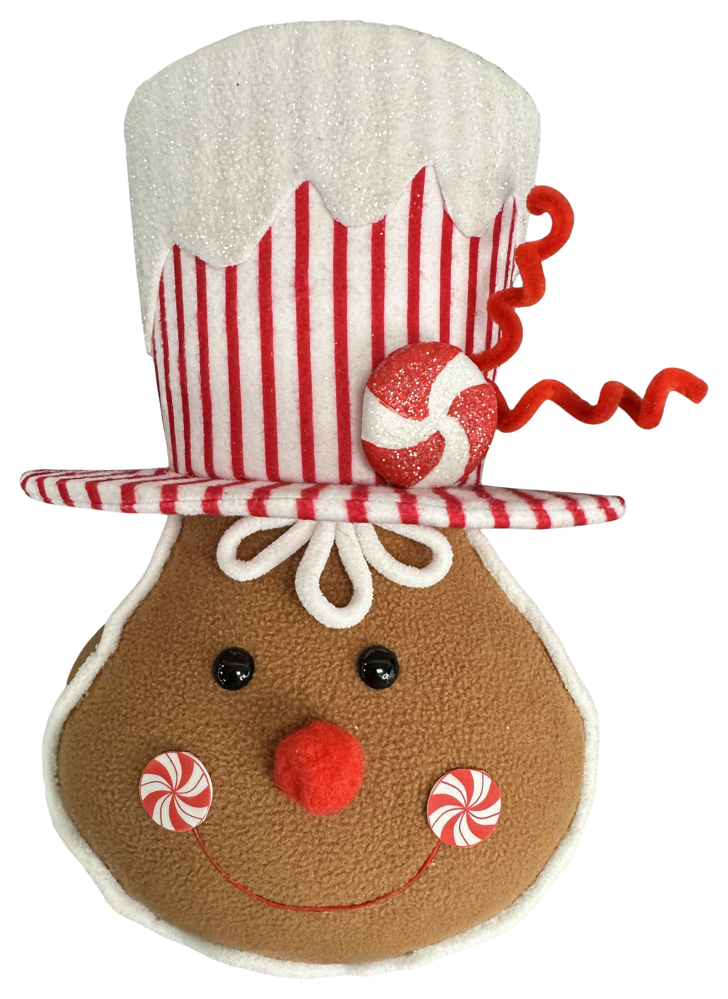 86973RDWT H12XW9XD4 Gingerbread Head Ornament