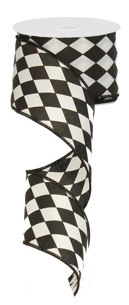 RG0146802 2.5" x 10yd Harlequin Black/White