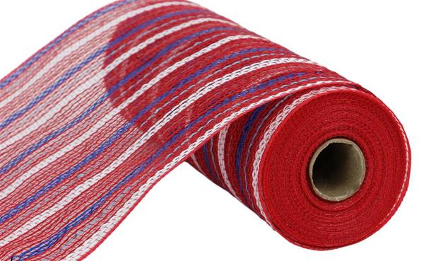 RY8033CX 10.25" x 10yd Poly/Jute Matte Stripe Mesh