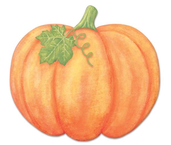 MD115120 12"L x 11"H Metal/Embossed Pumpkin Sign Orange