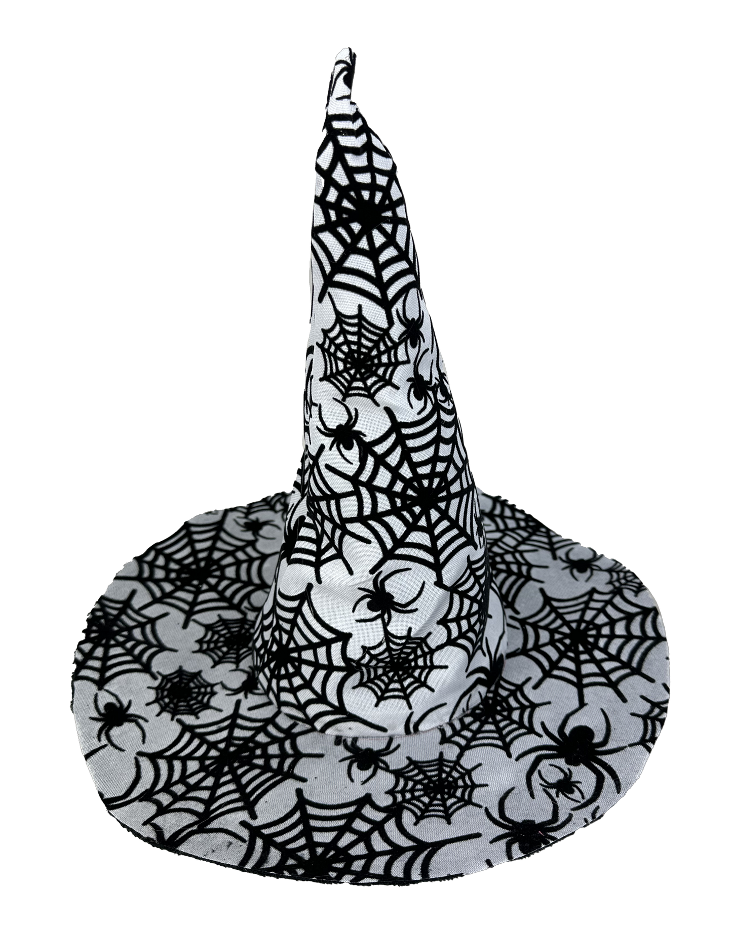 57140BKWT 12"HX12"DIA Spider Witch Hat