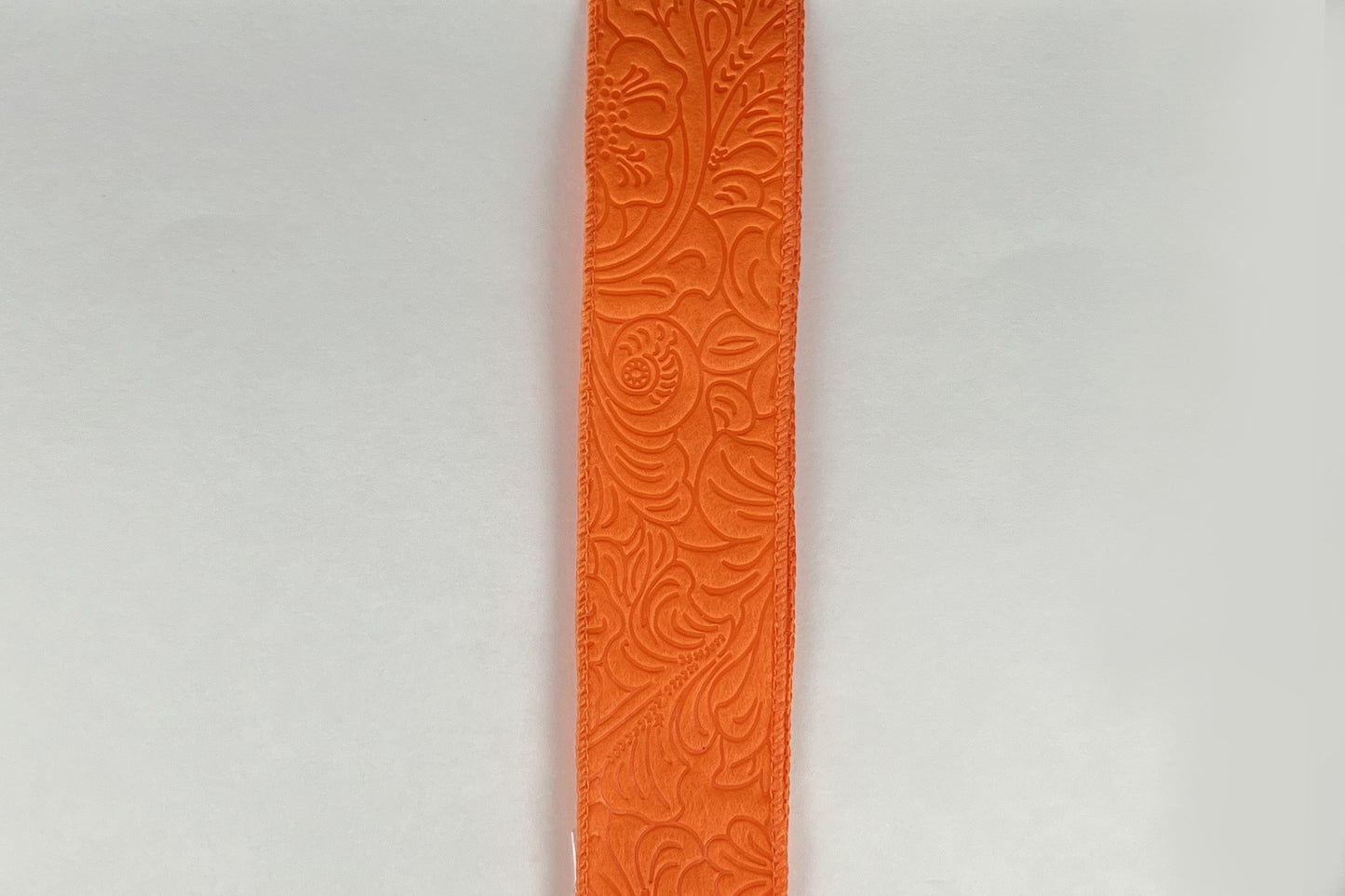 42466-09-19 1.5"X10YDS Embossed Flower Orange