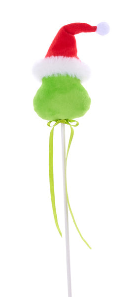 XP1030 21"L Furry Face W/Santa Hat Pick Red/Lime/White