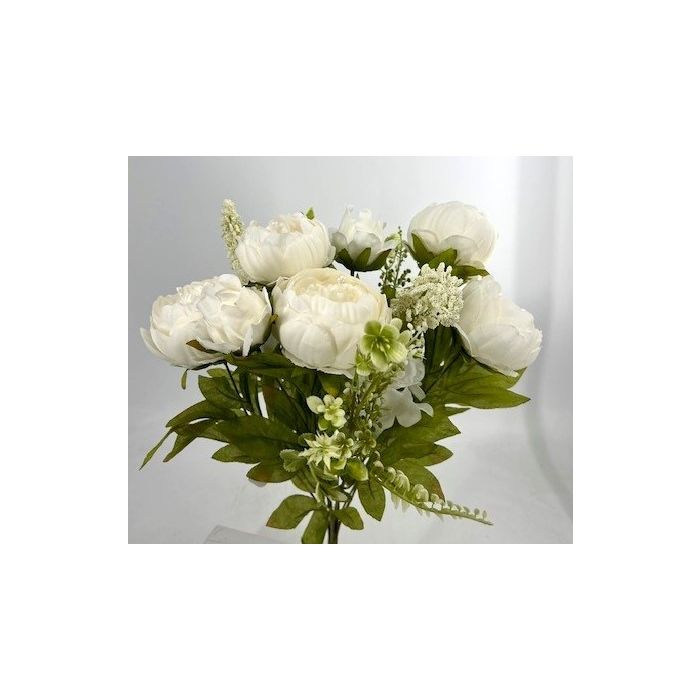 CS22400-CRWH Passionate Peony Bush Cream White