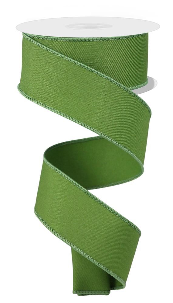 RGE120236 1.5" x 10yd Diagonal Weave Fabric Moss Green