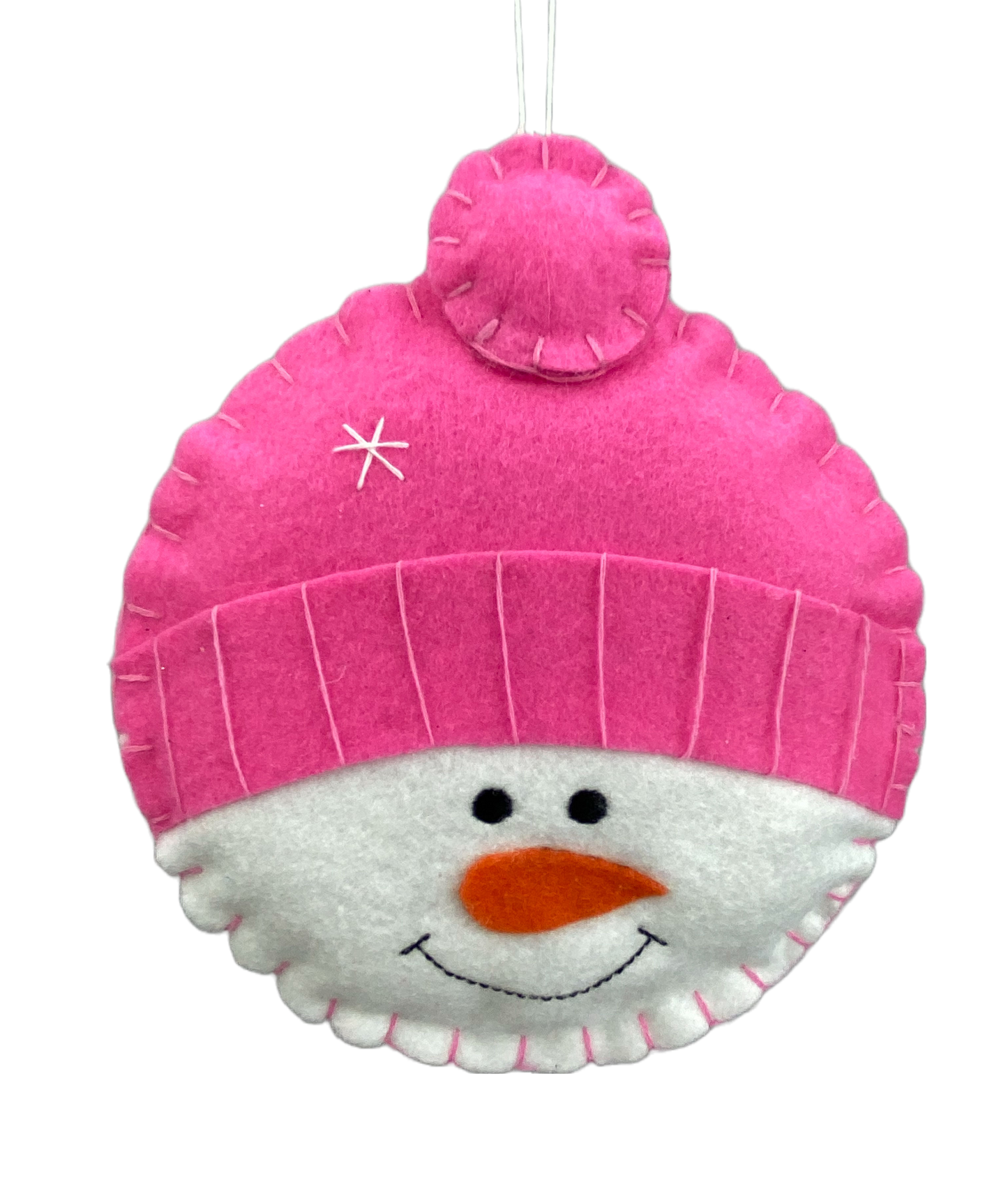 85707PK 6"DIA Plush Snowman Head Pink