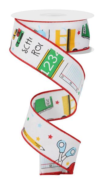 RGE1803RT 1.5" x 10yd School Rocks White/Multi