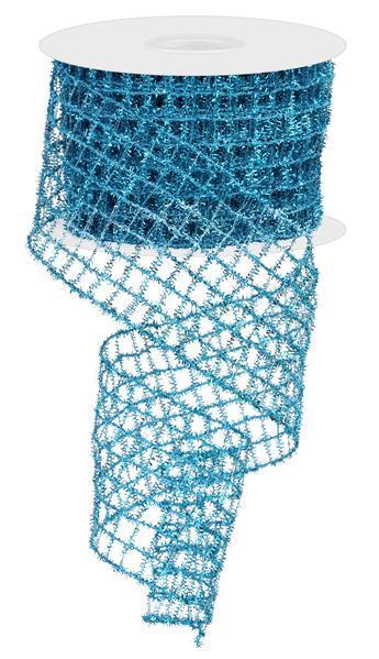 RM997634 2.75" x 10yd Tinsel Mesh Turquoise