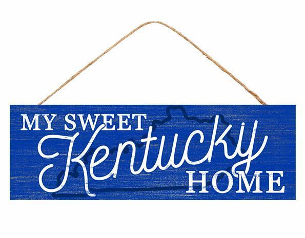 AP8118 15"LX5"H Kentucky Home Outline Sign Royal Blue/White/Blue