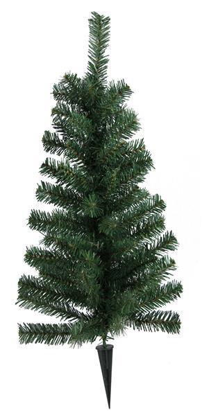 XT4669 24" Pine Cemetery Tree W/4"Plastic Spike Green