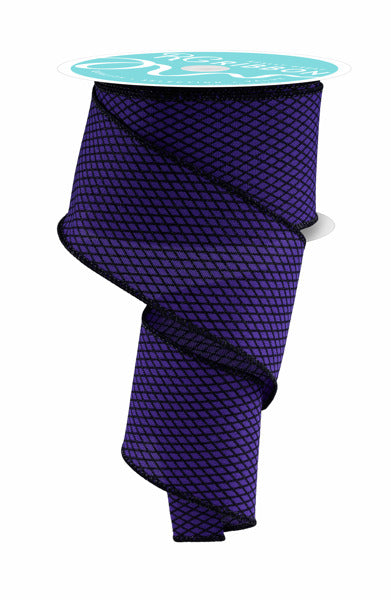RGF169923 2.5" x 10yd Mini Harlequin Purple/Black