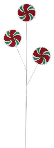 XS1085J1 31.5"L Peppermint Candy Spray Red/White/Emerald