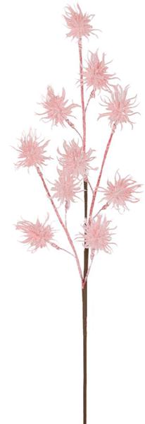 XS863415 26.75"L Thistle Spray W/Snow Light Pink