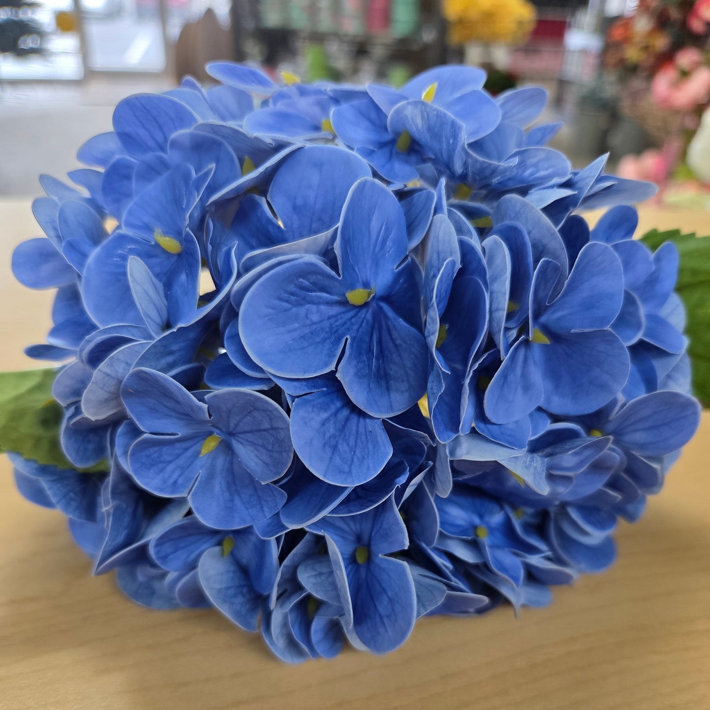 2255154DB 17" Hydrangea Spray Dark Blue