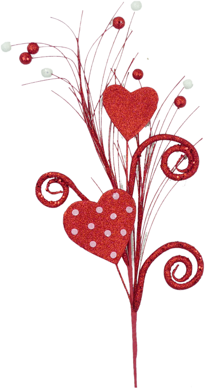 62217RDWTPK 29" Heart Spray X2 Red/White/Pink