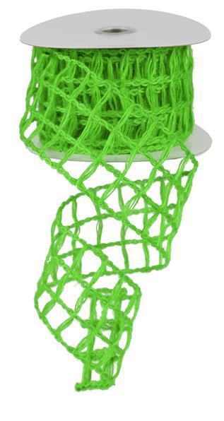 RW5804J1 2.5" x 10yd Jute Netting Apple Green