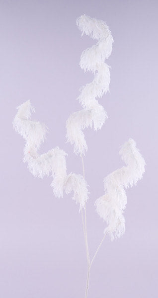 XP102927 38"Oal Furry Fabric Curl Spray White