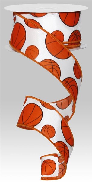 RG1752 1.5" x 10yd Basketball White/Orange/Black