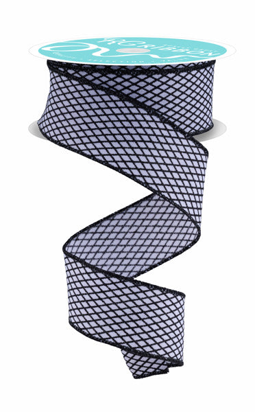 RGF169827 1.5"X10YD Mini Harlequin White/Black