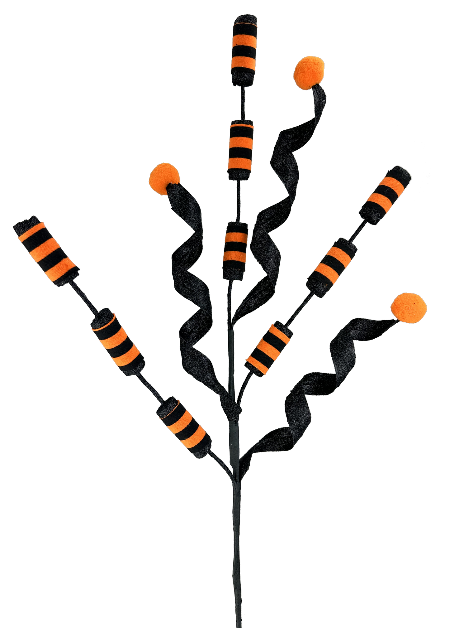 57089BKOR Candy Ball Curly Spray H30 Orange/Black