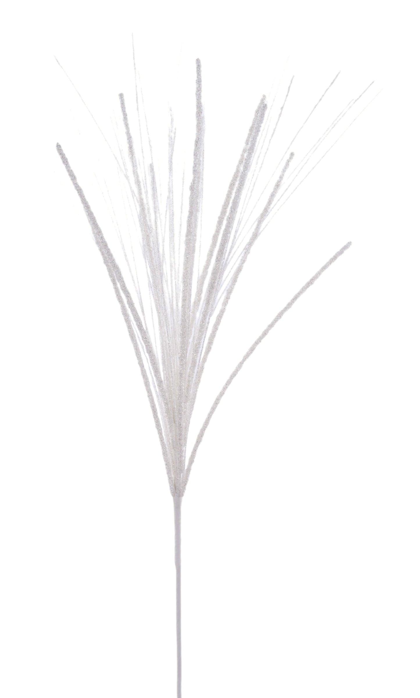 MN038227 29" Glitter Bead Spike Spray – White – Floral Pick