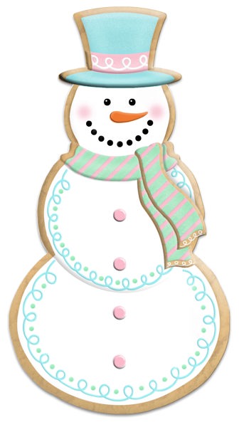 MD1494A9 12"H Metal Snowman Cookie W/Stripe Scarf White/Black/Mint/Pink/Org