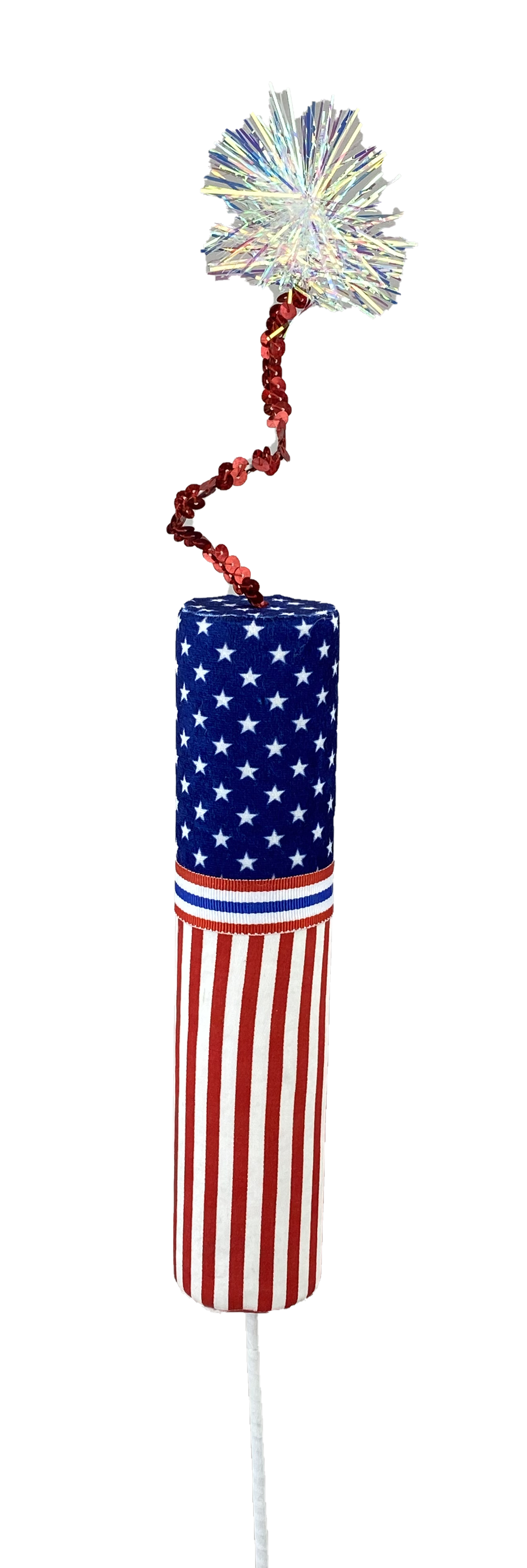 74231RWB 27"H Fire Cracker Red/White/Blue