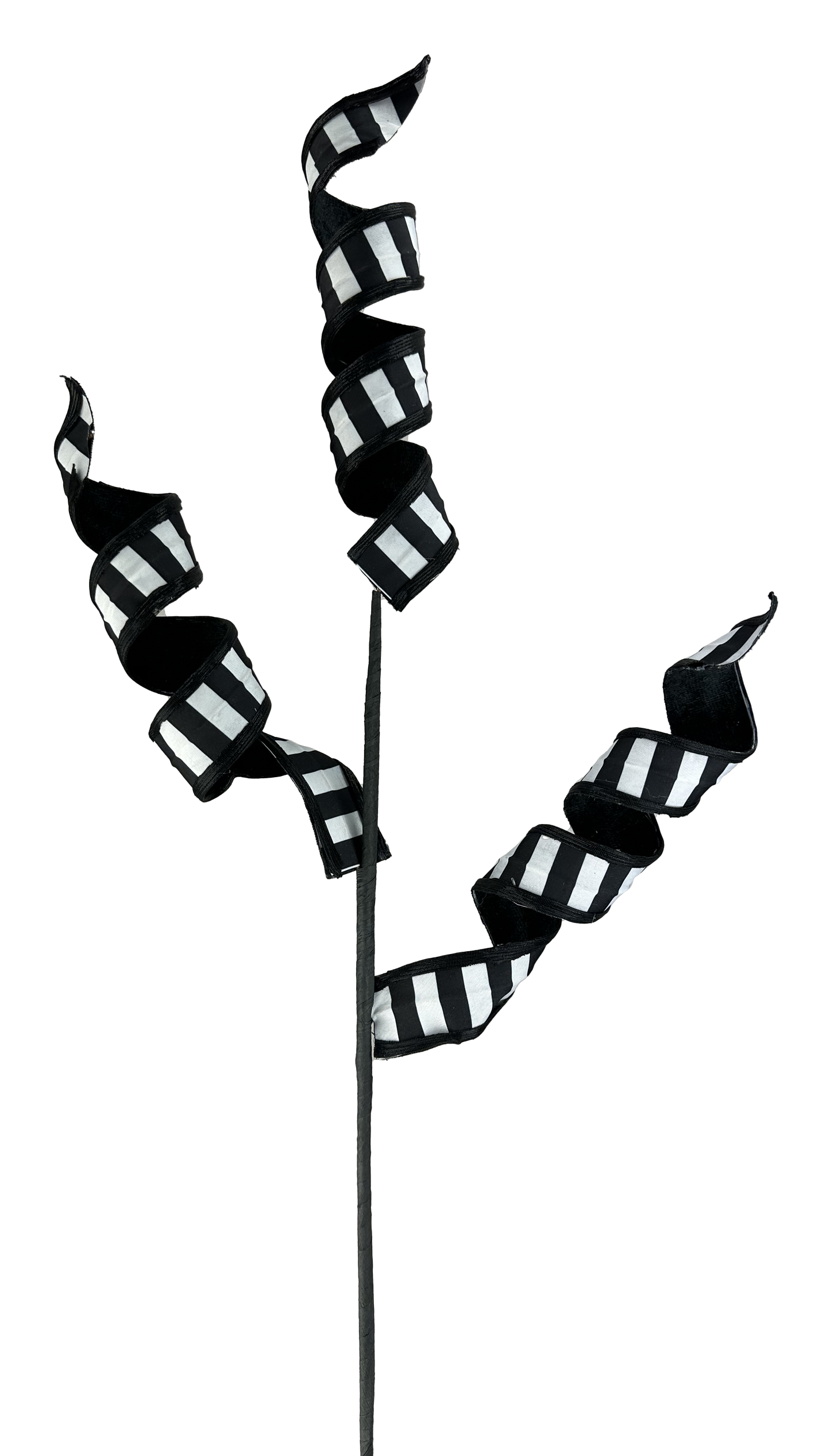 57088BKWT Doublesided Curly Spray x 3 H28 Black/White