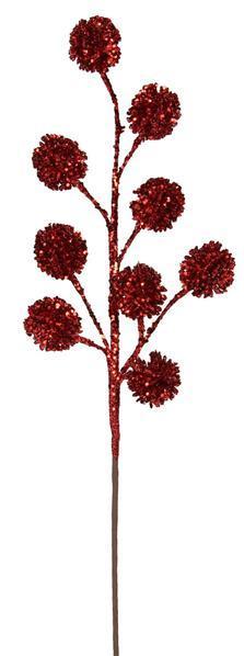 XS105124 26"L Glitter Ball Spray Red