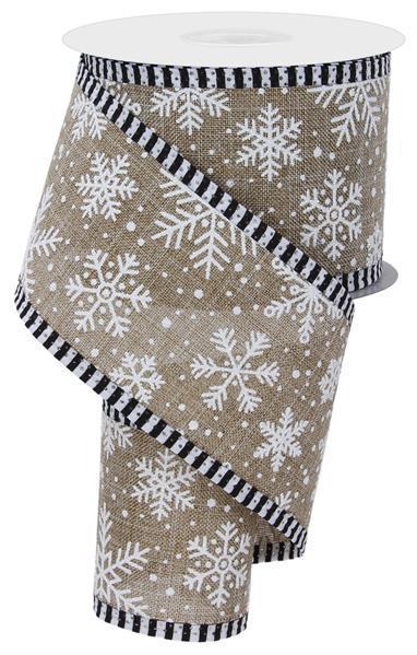 RGA874501 2.5" x 10yd Multi Snowflake/Royal/Stripe Lt Beige/White