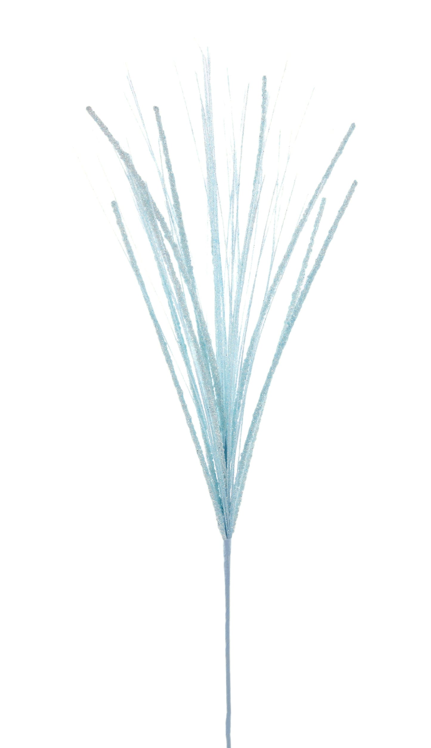 MN038214 29" Glitter Bead Spike Spray – Soft Blue – Floral Pick