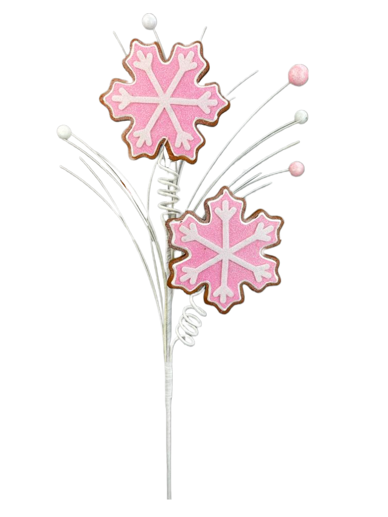 85891PK Snowflake Cookie Spray Pink/White