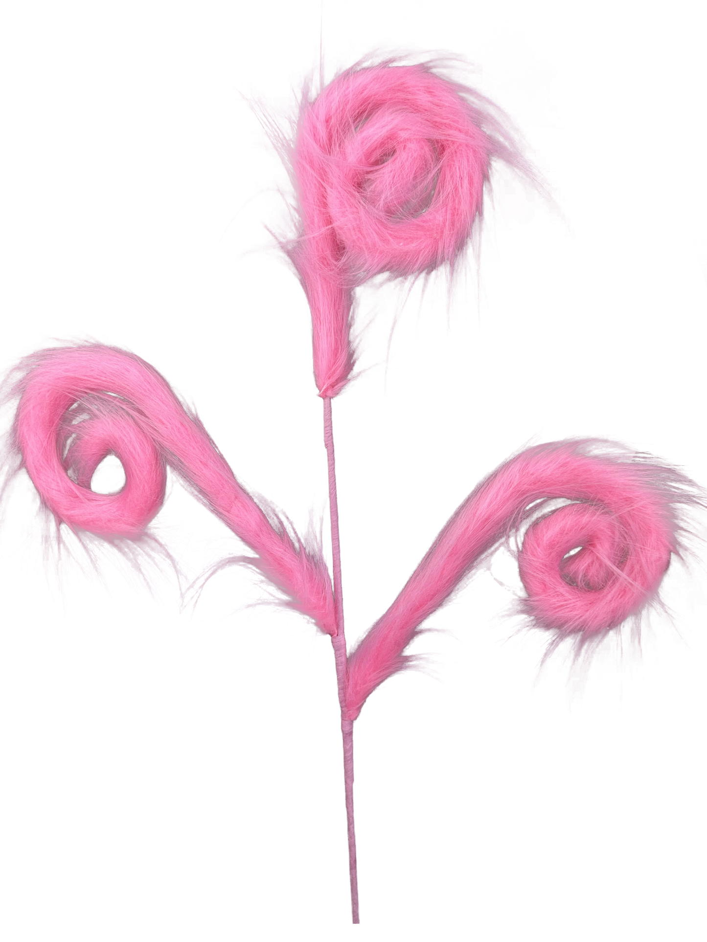 85189PK 30"H Furry Spiral Curly SprayX3 Pink