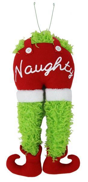 XC6283 18"H "Naughty" Elf Decor Kit Lime Green/Red/White