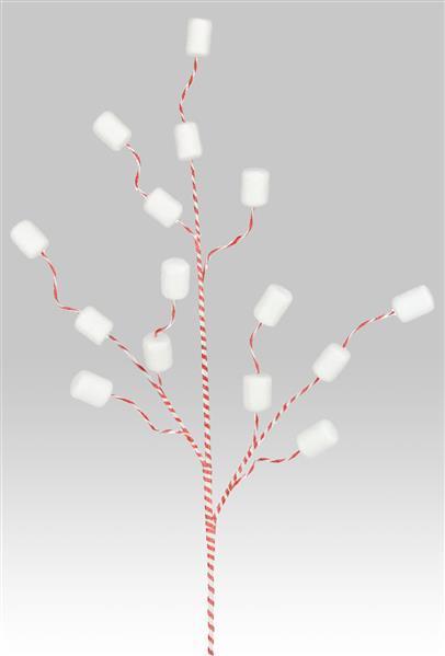 MN017227 29"L Glitter Marshmallow Spray White/Red