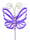63291PU 17" Butterfly Pick Purple