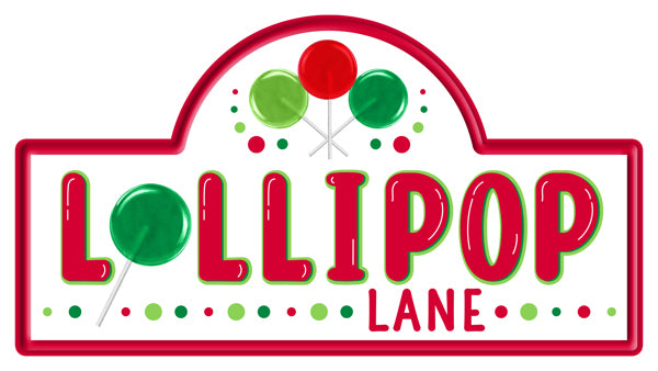 MD1689J4 15"L x 8"H Lollipop Lane Street Sign White/Red/Emerald/Lime