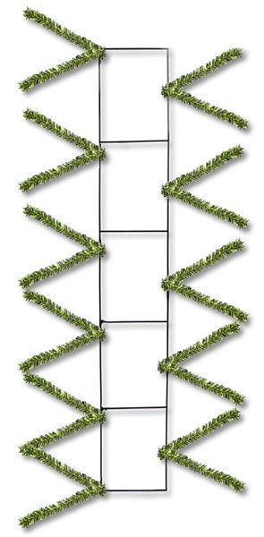 XX759937 22"Lx4"W Wire Work Pencil Rail Metallic Lime Green