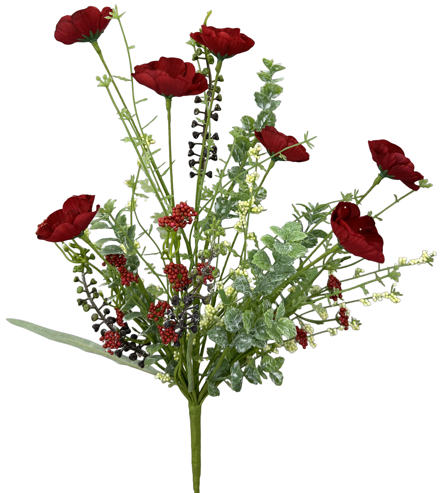 63429RD 21" Poppy Spray Red