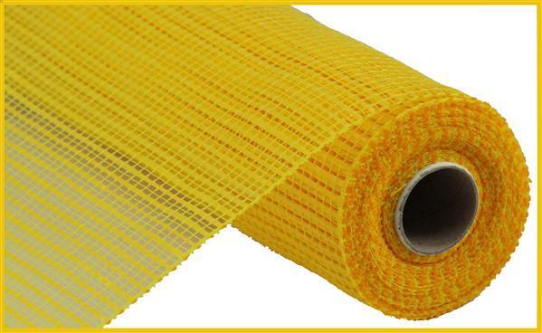 RE890029 10"X10yd Horizontal Wide Stripe Mesh Yellow