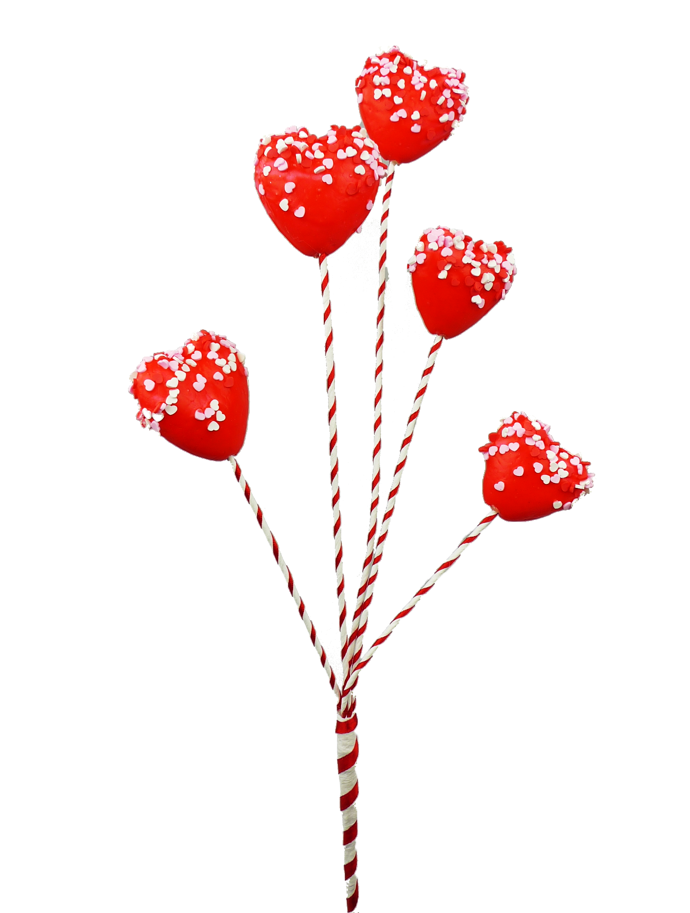 62902RD 20" Sprinkle Heart Marshmallow Spray X5 Red