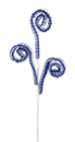 74232BL 28"H 8"DIA Plaid Spiral Curl Spray X3 Blue
