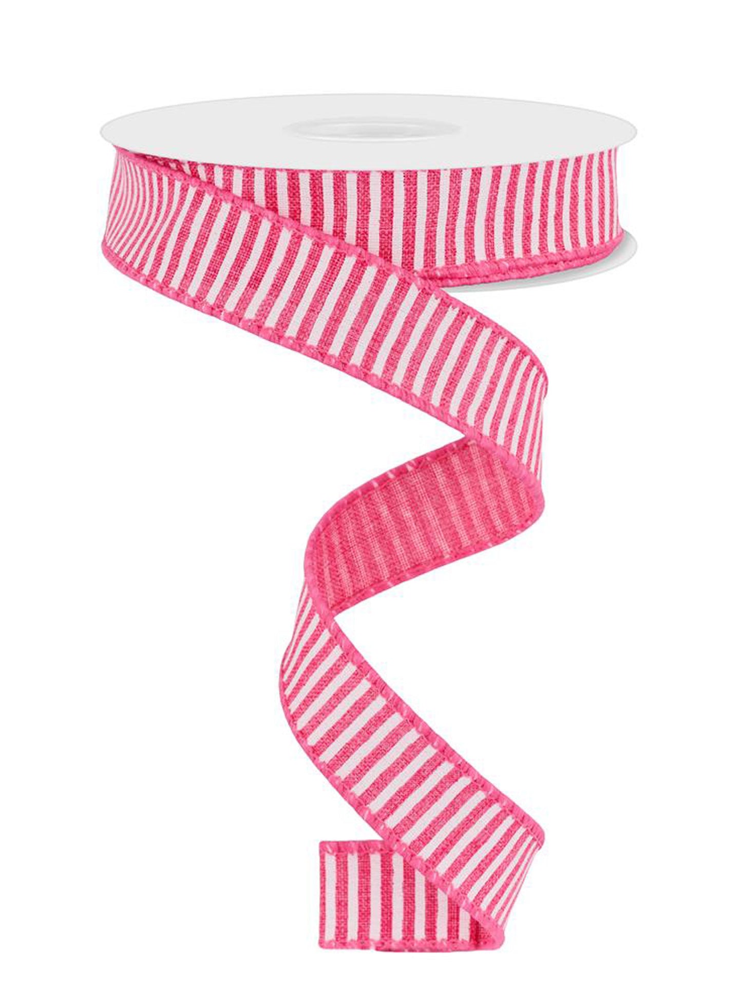 RG778011 7/8" x 10yd Horizontal Stripes/Royal Hot Pink/White