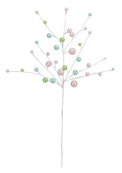 XS973651 25"L Glittered Ball/Diamond Spray Pearl Pink/Lime/Turquoise