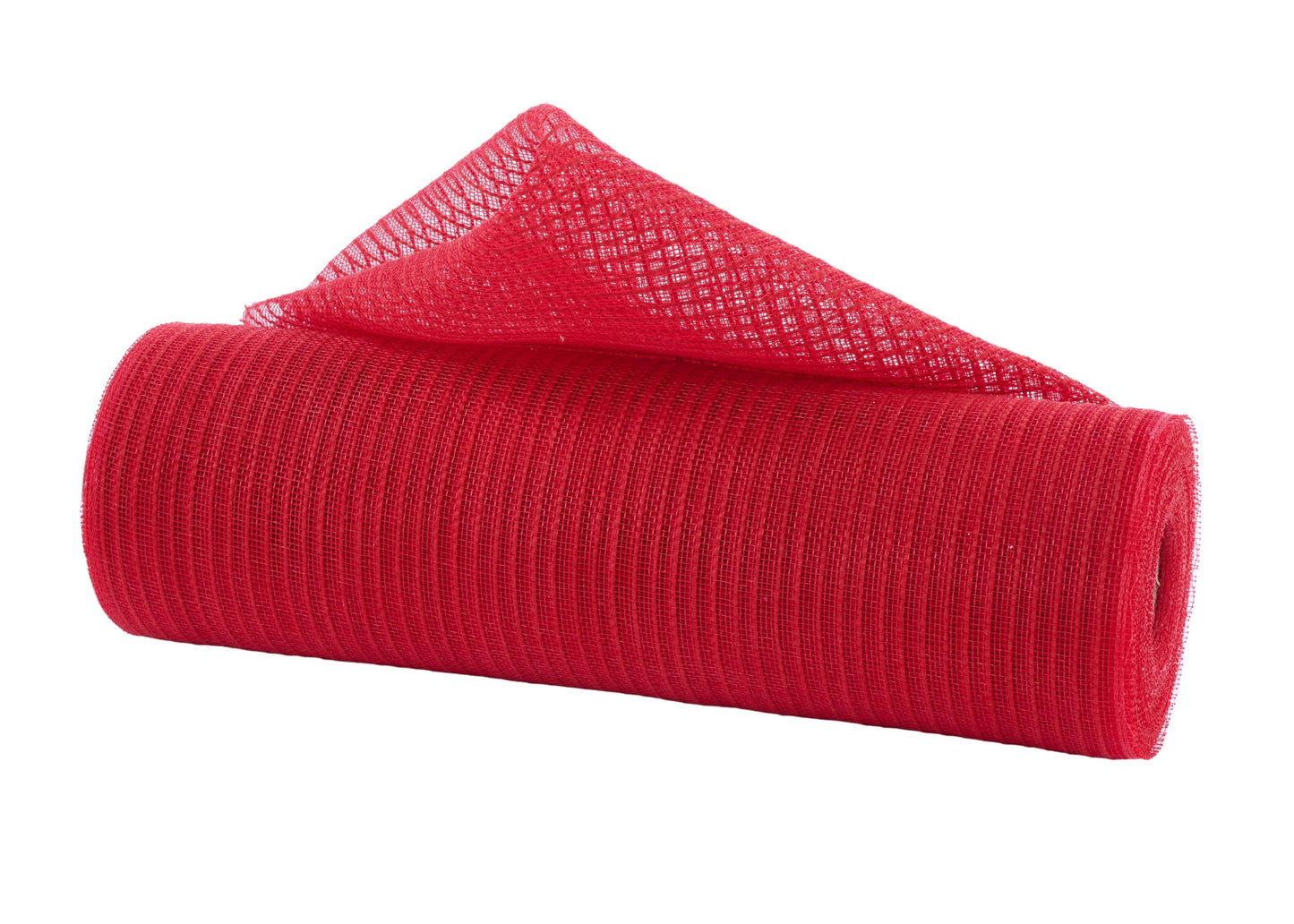 RY500624 10.25" x 10yd Fine Weave Faux Jute Stripe Red
