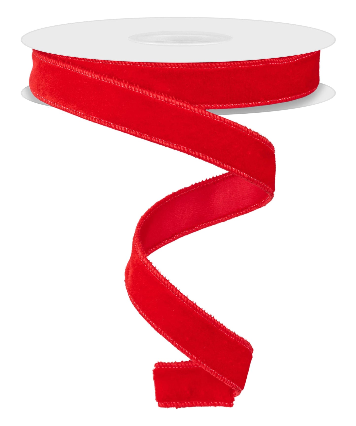 RGE765824 7/8" x 10yd Deluxe Velvet/Satin Backing Red