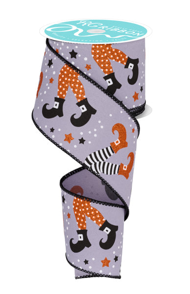 RGF138210 2.5" x 10yd Witch Legs Grey/Orange/Black/White