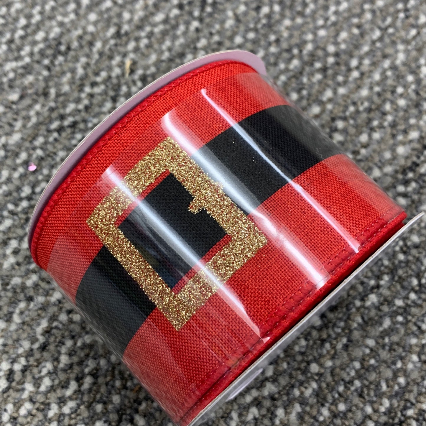 RG0177224 2.5" x 10yd Santa Belt on Royal Red/Gold/Black
