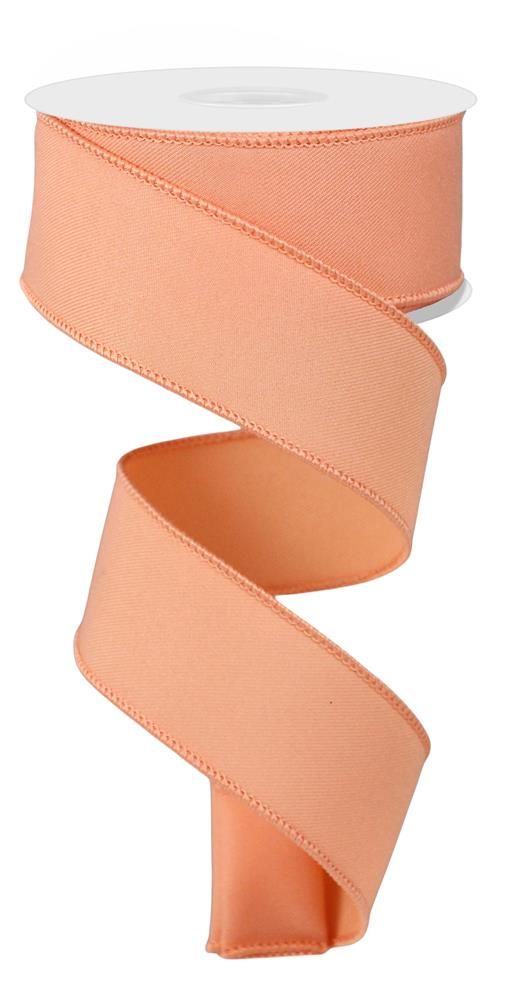 RGE120221 1.5" x 10yd Diagonal Weave Fabric Peach