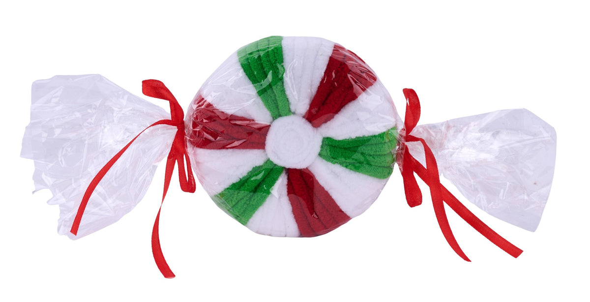 XC1170W9 11"Oal x 4.75"Dia Round Peppermint White/Red/Bright Green